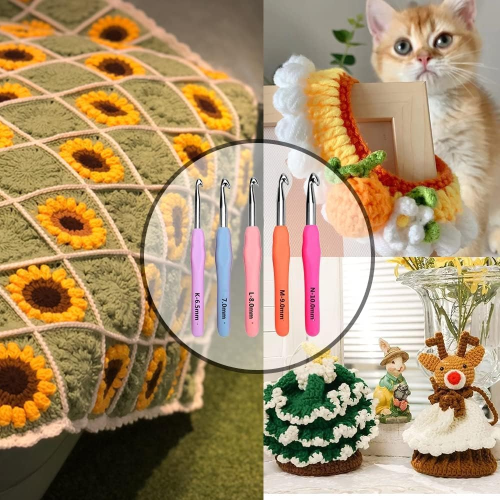 Crochet Hooks Set with Case 5 Large Sizes image number 6