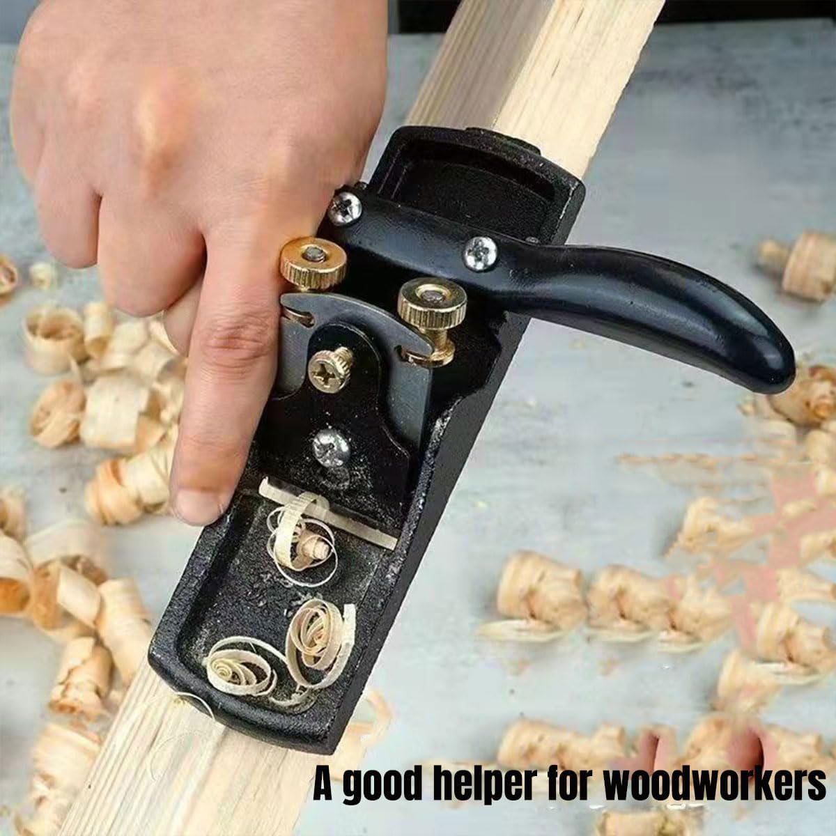 AIMALL Mini Cast Iron Wood Planer - Handheld 6.69 Inch Manual Trimming Planer with 2.28 Inch Blade, Small Flat Planer for Woodworking image number 5