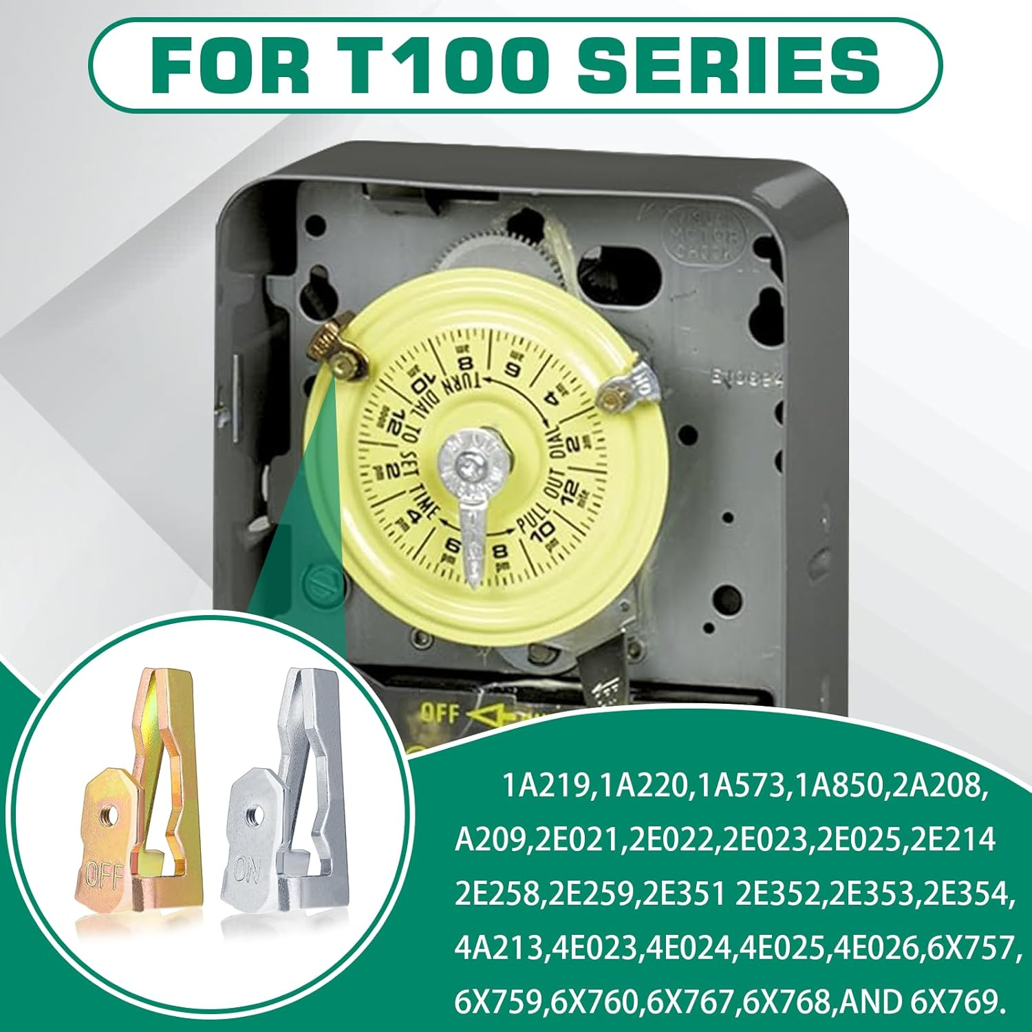 6 PCS Pool Pump Timer Switch Compatible with Intermatic Pool Timer156T1978A for T100 Series Parts,Trip Switch,Pool Timer on off Clip Parts image number 3