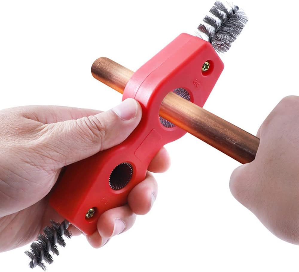 Pipe Cleaner, 4 In1 Copper Pipes Double Head Cleaner Brush Deburrer & Rust Brush image number 6