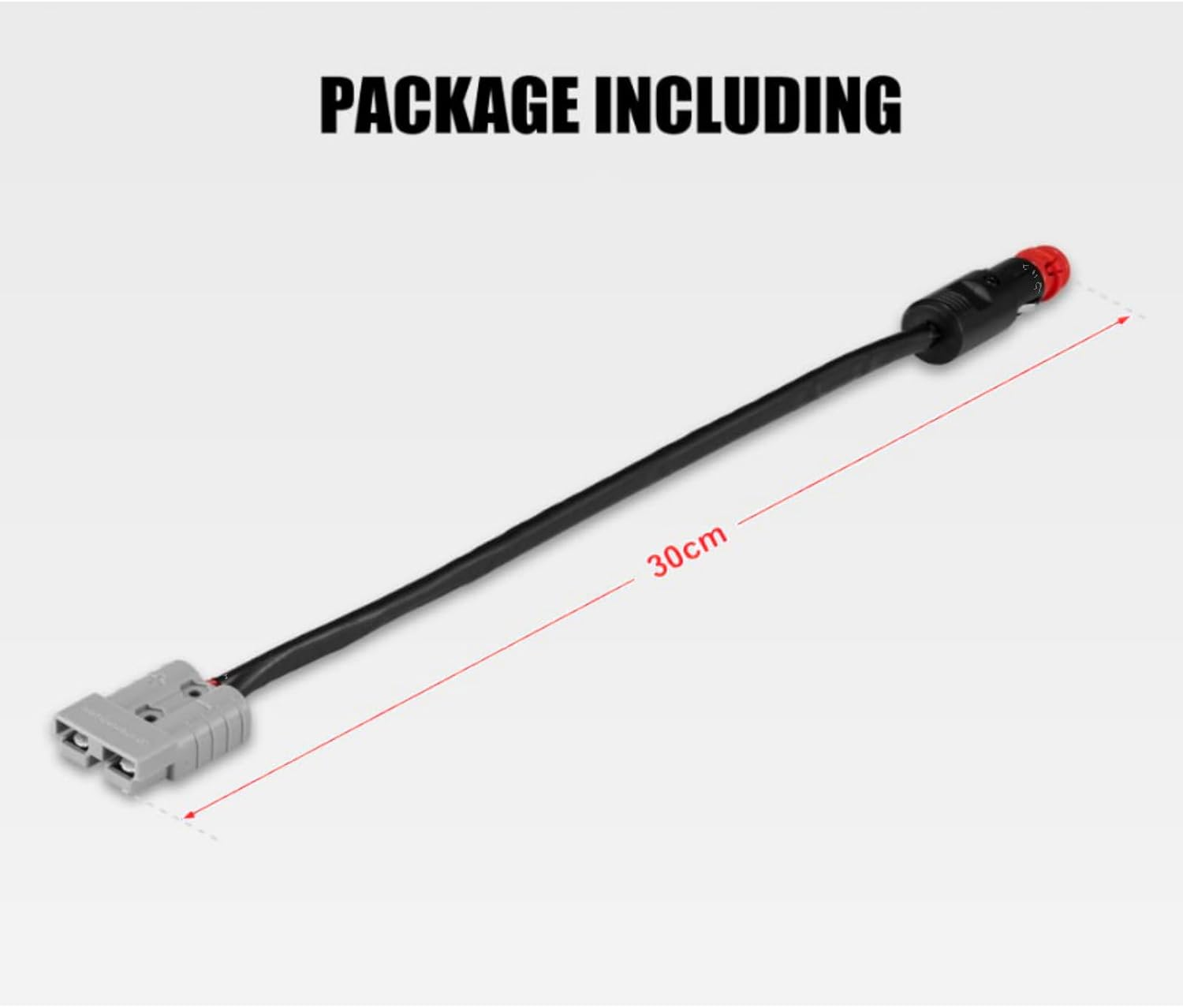 12V 30Cm Anderson Style Plug to Male Car Cigarette Socket Plug 50AMP Anderson Plug Connector,12Awg Cigarette Lighter Extension Cable Adapter Plug image number 2