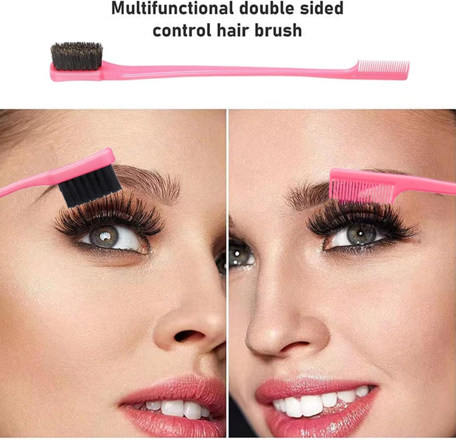 6 Pcs Hair Styling Tools Set - Topsy Tail Hair Tool, Rat Tail Comb, Slick Back Brush, Baby Hair Brush, Edge Brush, Smoothing Comb for Women Girls - 9-Piece Braiding Tool Set With Steel Needle And Highlight Comb image number 4