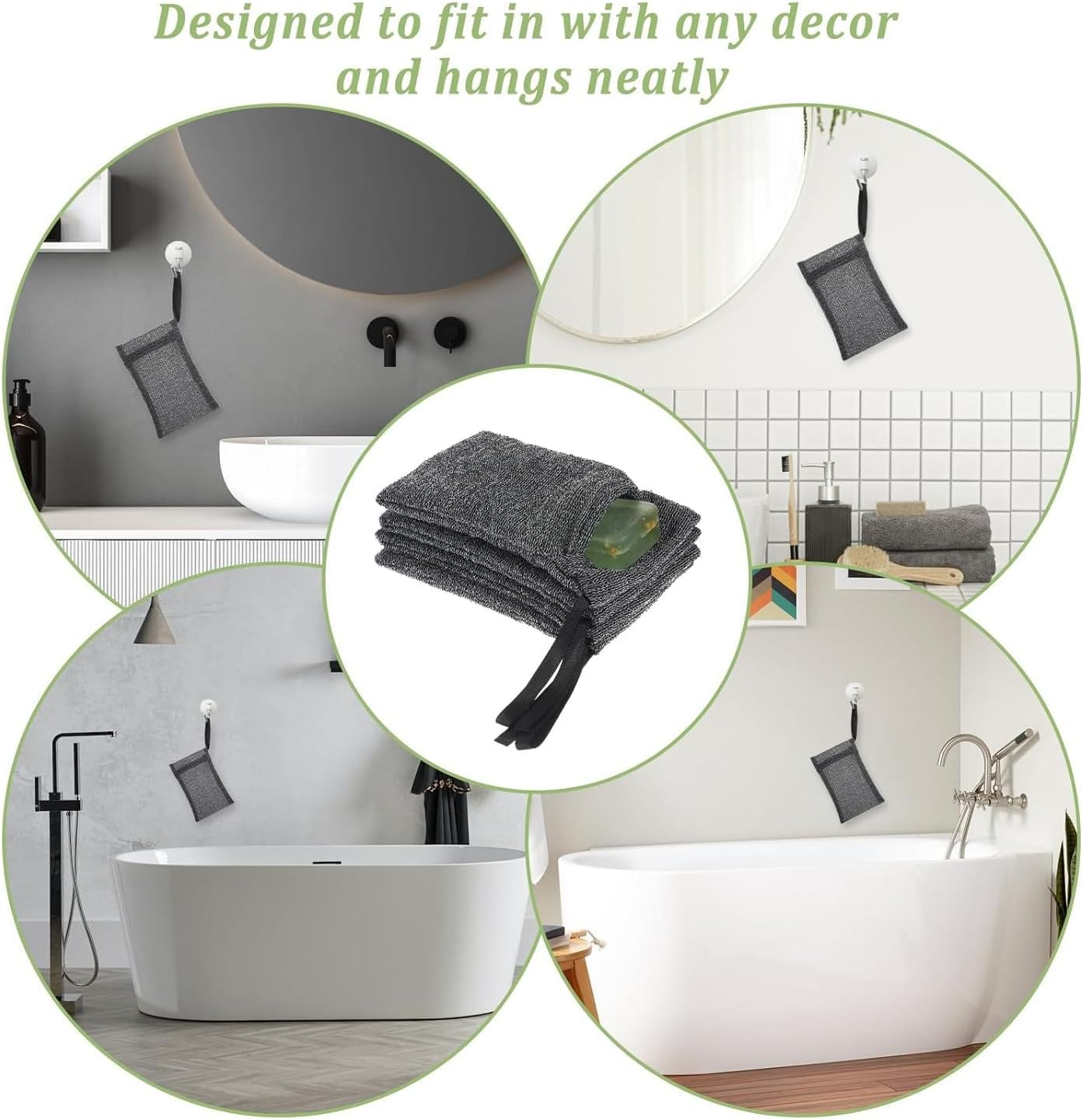 2Pcs Bubble Net Wash Face, Wash Hands, Bath Soap Bubble Net Clean Face Foam Net Bag, Scrub Washing Soap Bags（Grey）20 * 12CM