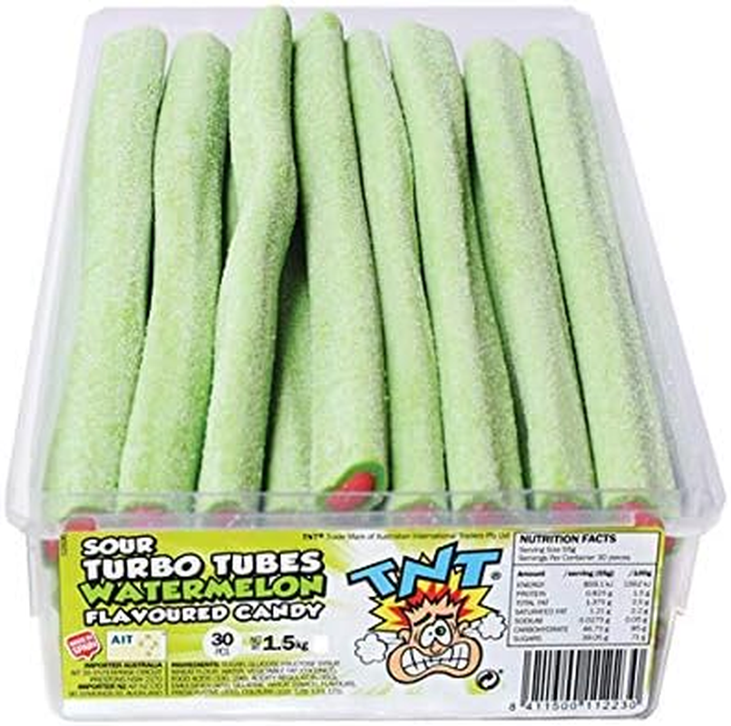TNT Sour Turbo Tubes Watermelon 30 Piece