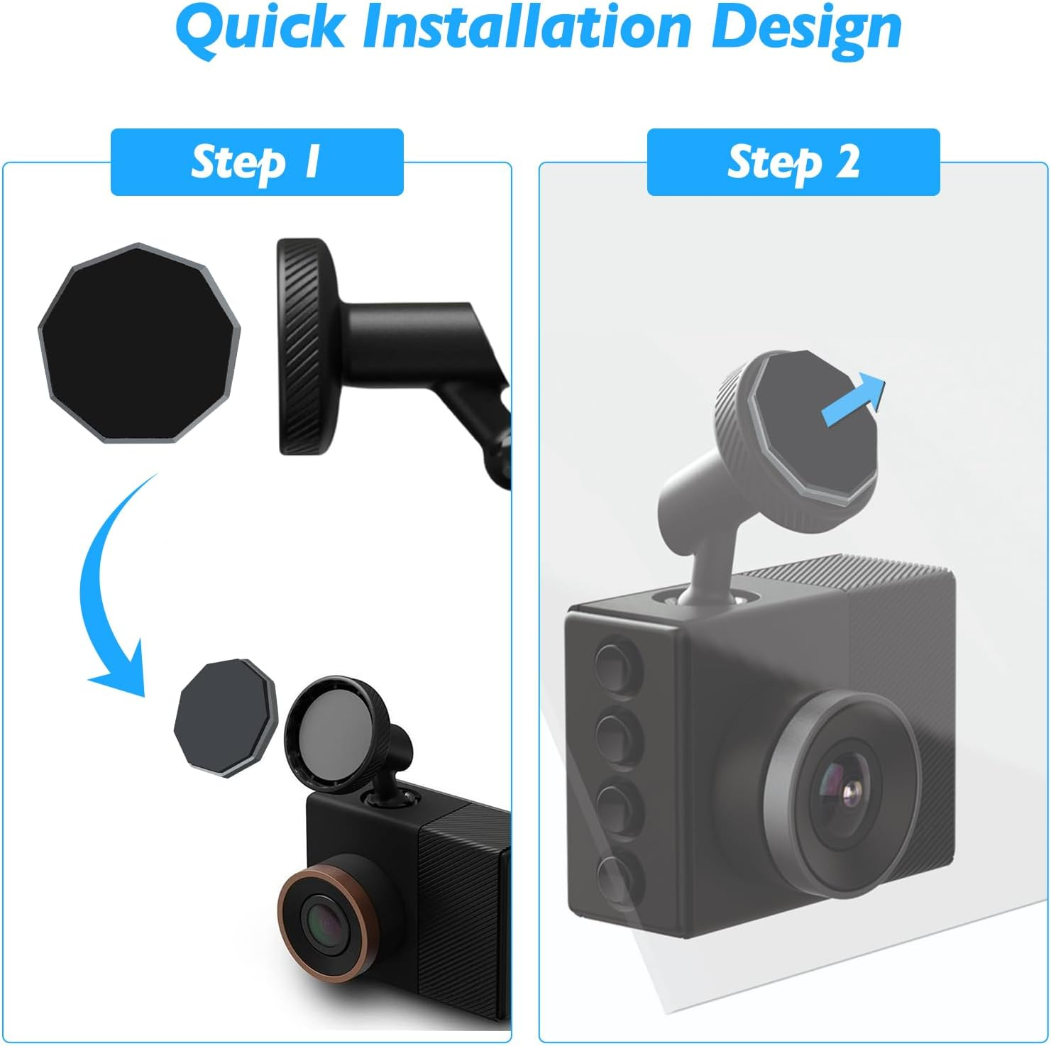 4 Pcs Adhesive Metal Piece Replacement Compatible with Garmin Low-Profile Magnetic Mount, Compatible with Dash Cam Mount 45/46/47/55/56/57/65W/66W/67W/Tandem/Speak plus (Not Include Mount) image number 3