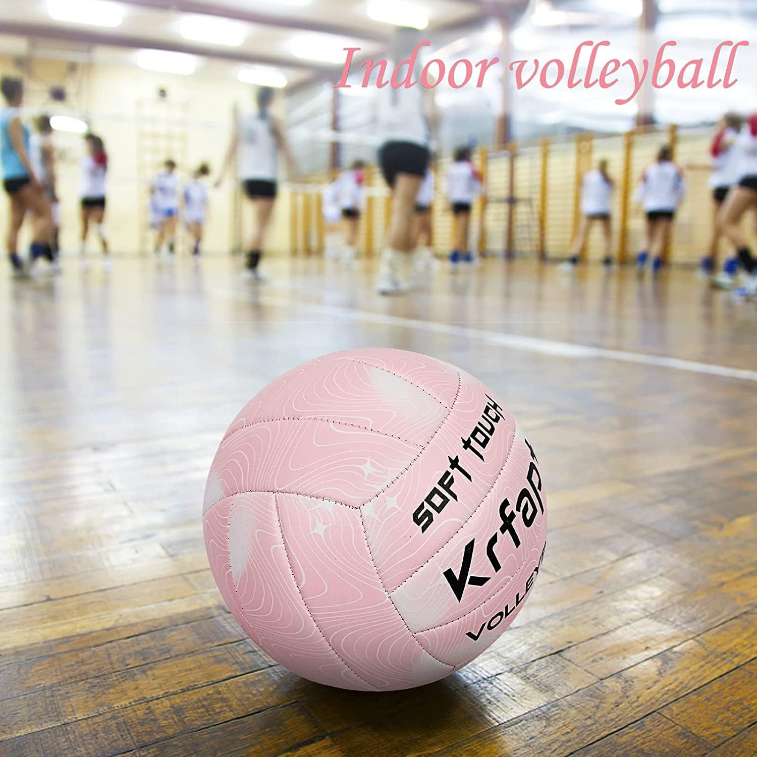 Krfapt Volleyball Beach Volleyballs Official Size 5, Touch Volley Ball Training for Outdoor Indoor Play