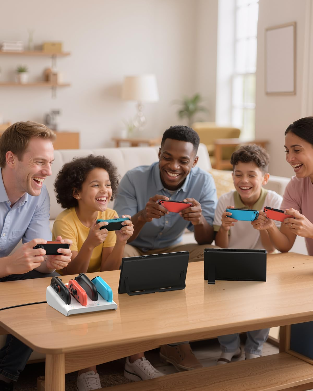 Kinwin Charging Dock for Nintendo Switch 2/1/OLED for Joy-Con, Magnetic Charger Station for Joycon 2, Stand Accessory for Switch 2/1/OLED image number 3