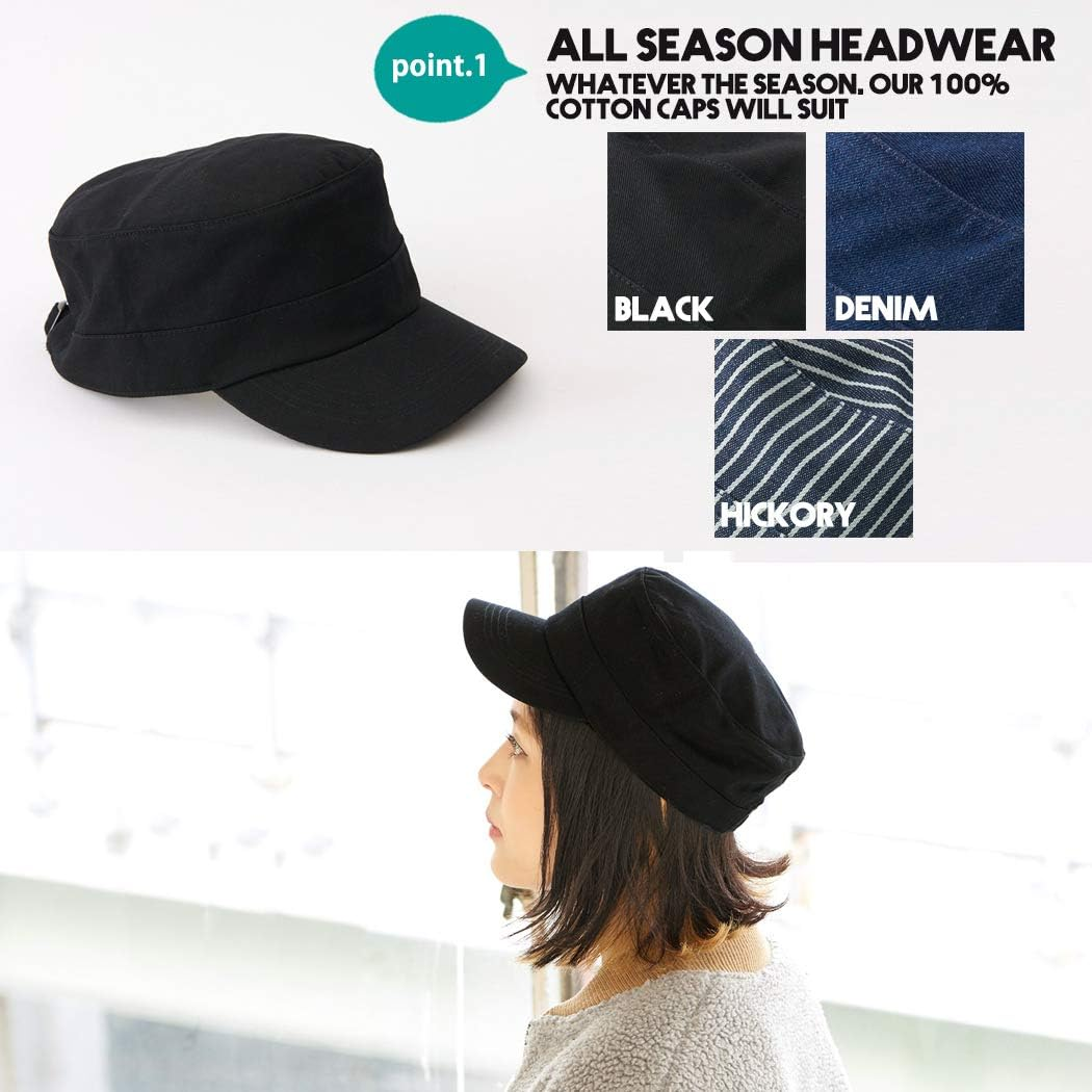 CHARM Cadet Military Army Cap - Mens Summer Cotton Painters Hat