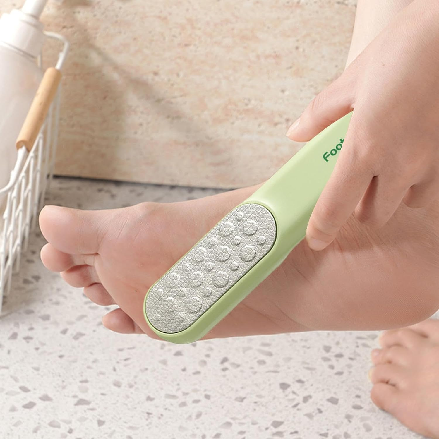 Foot Scrubber, Dead Skin Remover, Callus Exfoliator Tool, Versatile Easy to Use Sturdy Ergonomic Rechargeable Anti-Scald Fast Heating for Home, 7.48X1.38 Inches - Orange1 image number 2