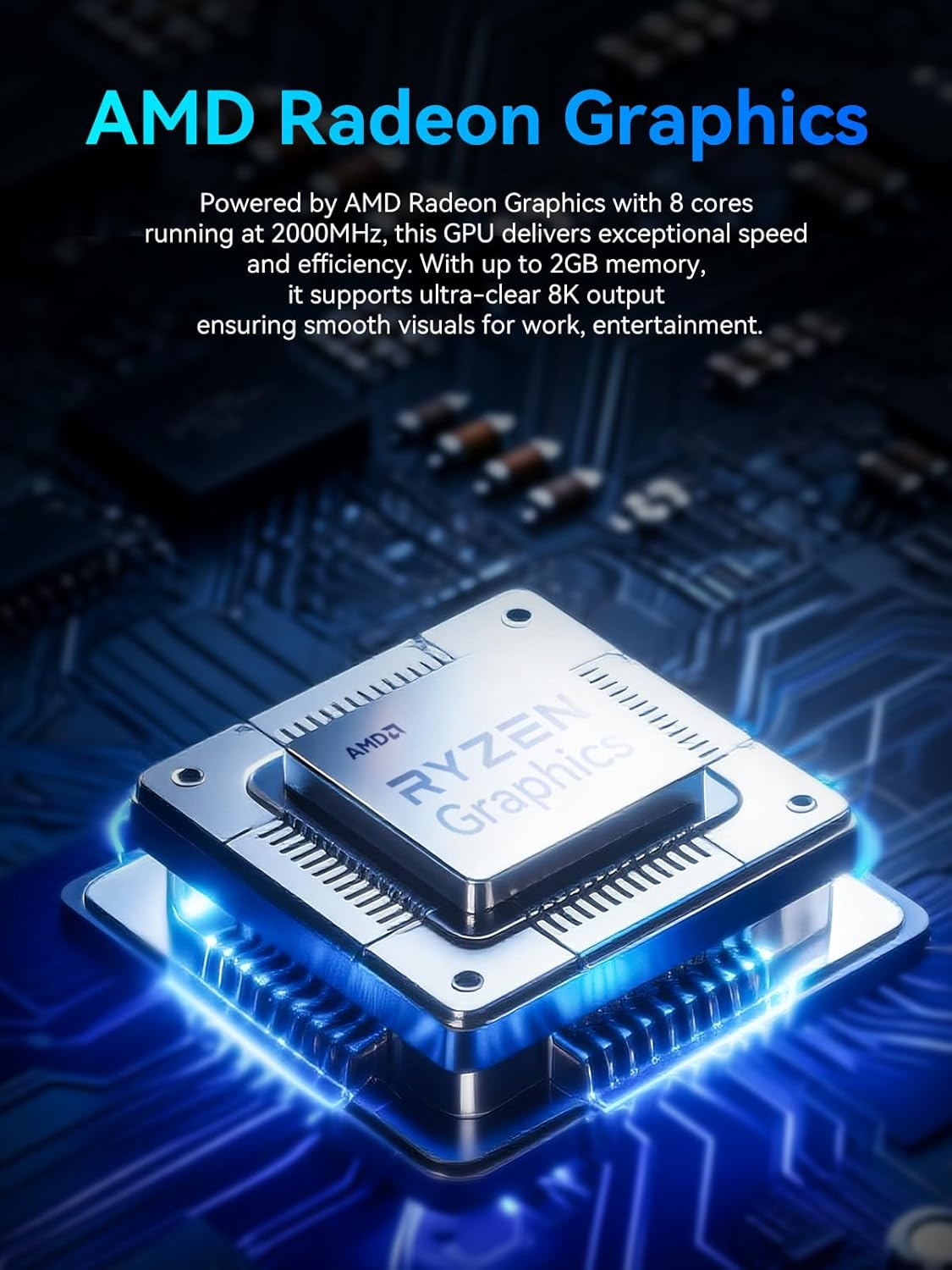 Gmktec Gaming Mini PC Ryzen 7 7730U (Upgraded 6800H), 16GB DDR4 512GB SSD Dual NIC LAN 2.5Gbe Desktop Computers, Triple 4K Display, Wifi 6E, USB-C, BT 5.2, DP, HDMI 2.0 M5 Ultra image number 4