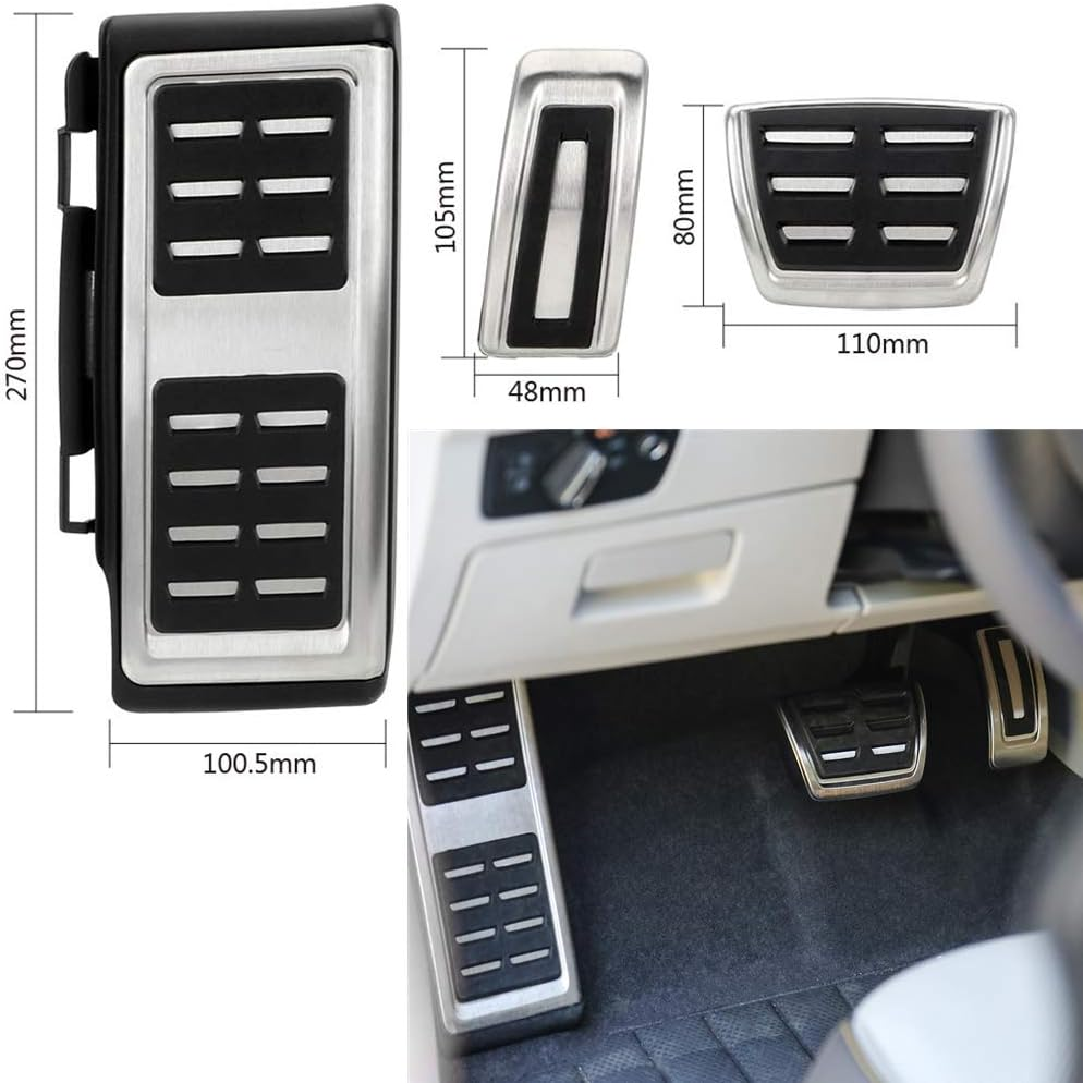 LIUYE Foot Rest Gas Brake Pedal Covers for Fits Volkswagen Golf 7 GTI MK7 Audi A3 8V At(Automatic Transmission) image number 6