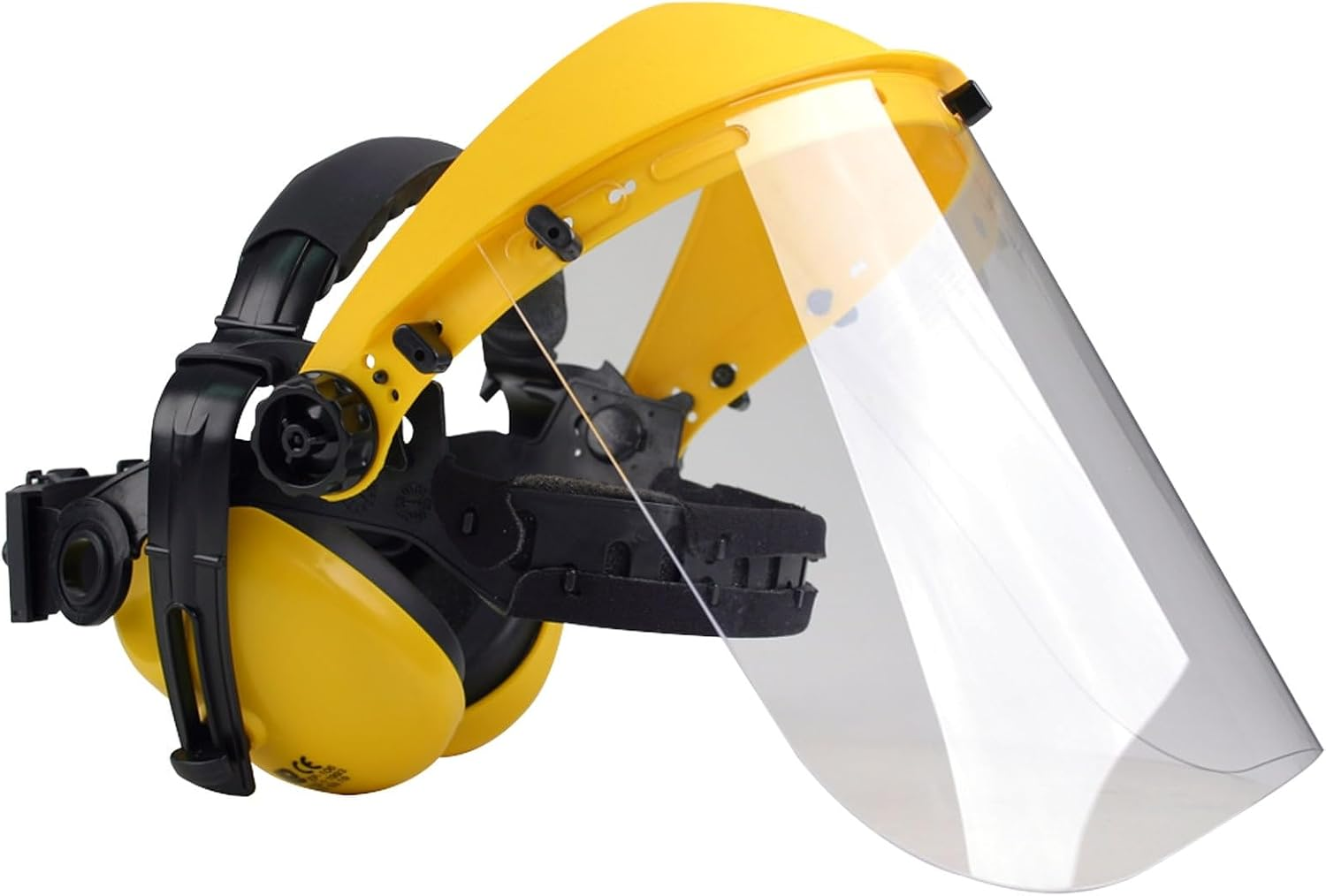 Oregon Browguard, Ear Protection & Clear Visor Combination PPE, Adjustable Safety Face Shield with Noise Cancelling Ear Muffs Attached to a Head Guard, for Forestry, Gardening, Loggers, DIY, One Size image number 2