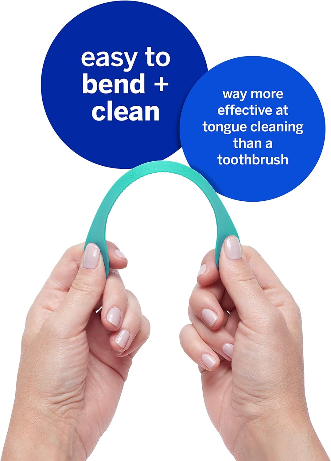 Supersmile Ripple Edge Tongue Cleaner, Ergonomic Reusable Tongue Scraper, 3 Count image number 1