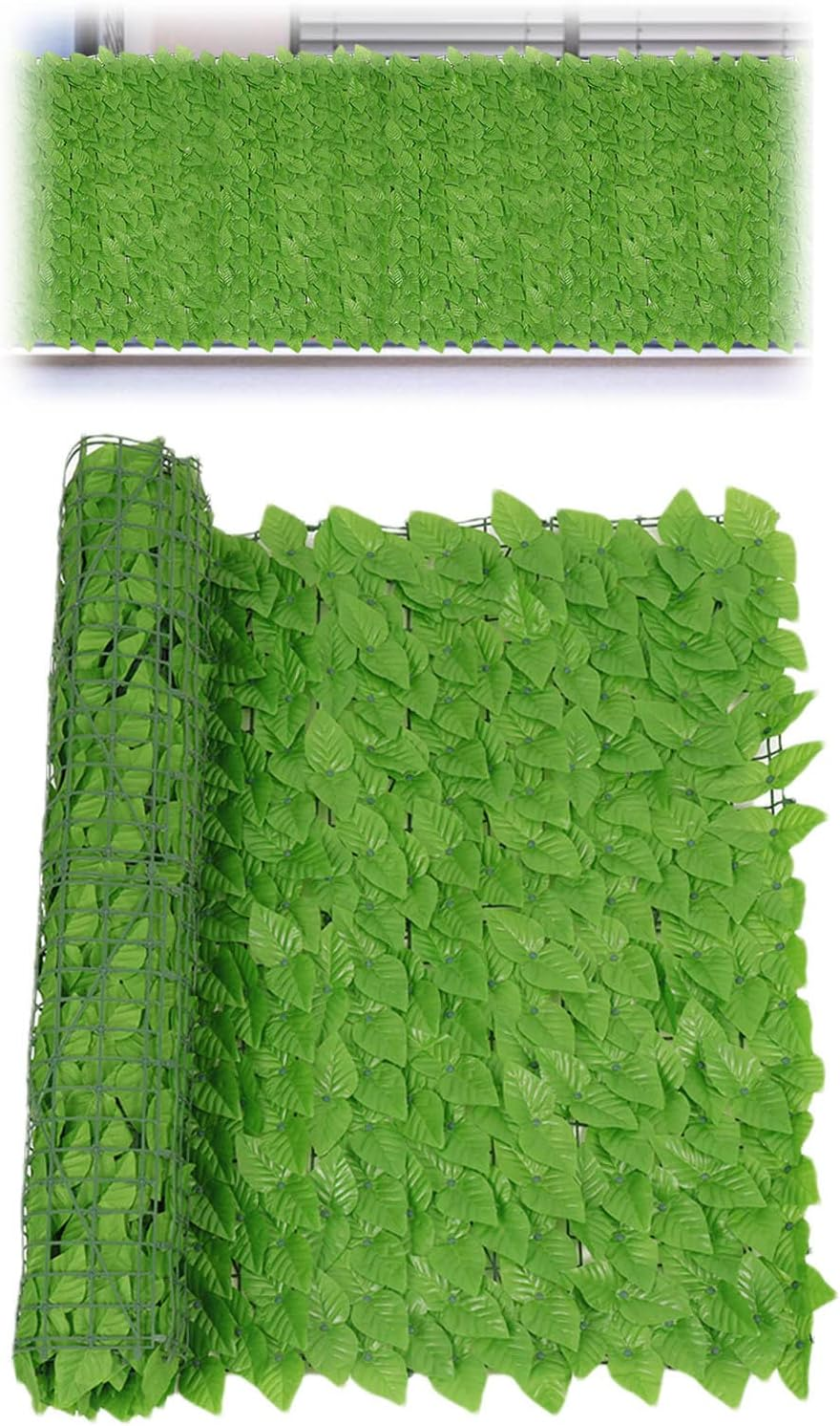 Leaves Garden Fence Screening | Artificial Hedge Roll Screening | Fence Grass Backdrop Wall, Outdoor Indoor Home Balcony Landscaping Wall Decoration, Trellis Leaves Panel, 0.5Mx2M/19.6X78.7In image number 1