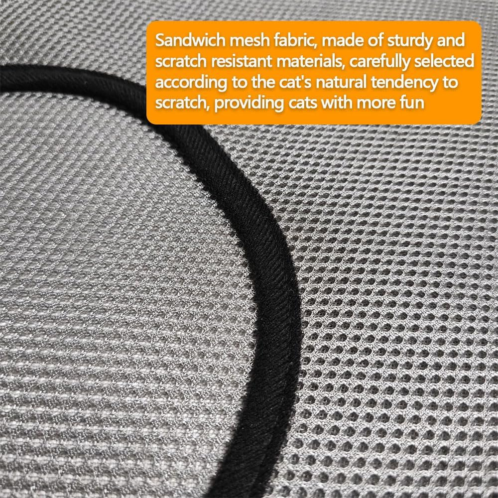 HYAVIA Double-Layer Cat Window Hammock Bed Suction Cup Mounted Cat Seat for Indoor Cats Sturdy Space-Saving Pet Resting Perch with Breathable Mesh Grey image number 3