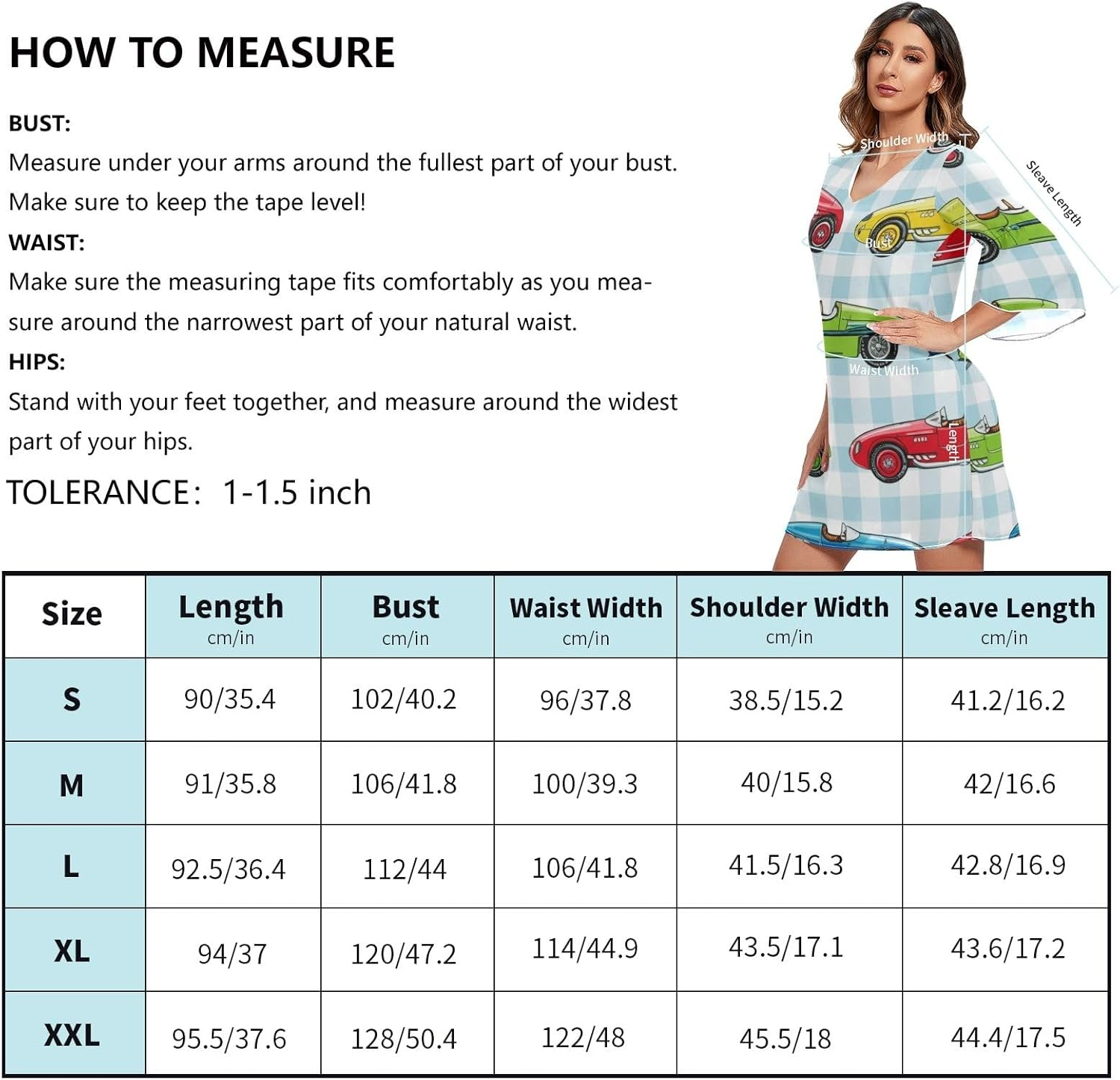 Vintage Race Cars Plaid Western a Line Dress Printed Line Maternity Dress S-XXL