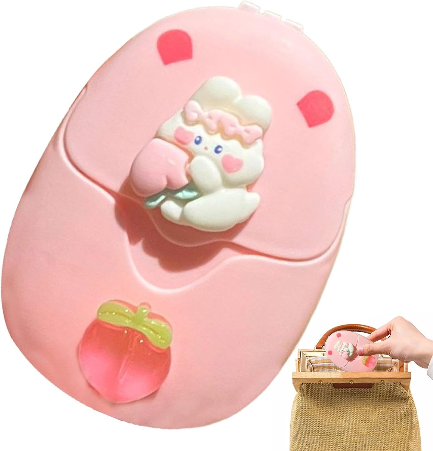 Iouyjiu Soap Paper Sheets, Travel Soap Slices, Compact Handwashing Paper, Cartoon Design, 50 Pieces, Convenient for Picnics, Camping, or Outdoor Activities, 2.95 X 2.17 Inches