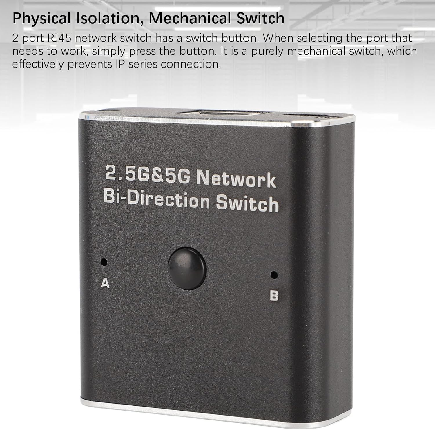 2.5G 5G Network Switch, 2 Port RJ45 Ethernet Switcher Adapter Gaming Switch for Internal External Networking image number 4