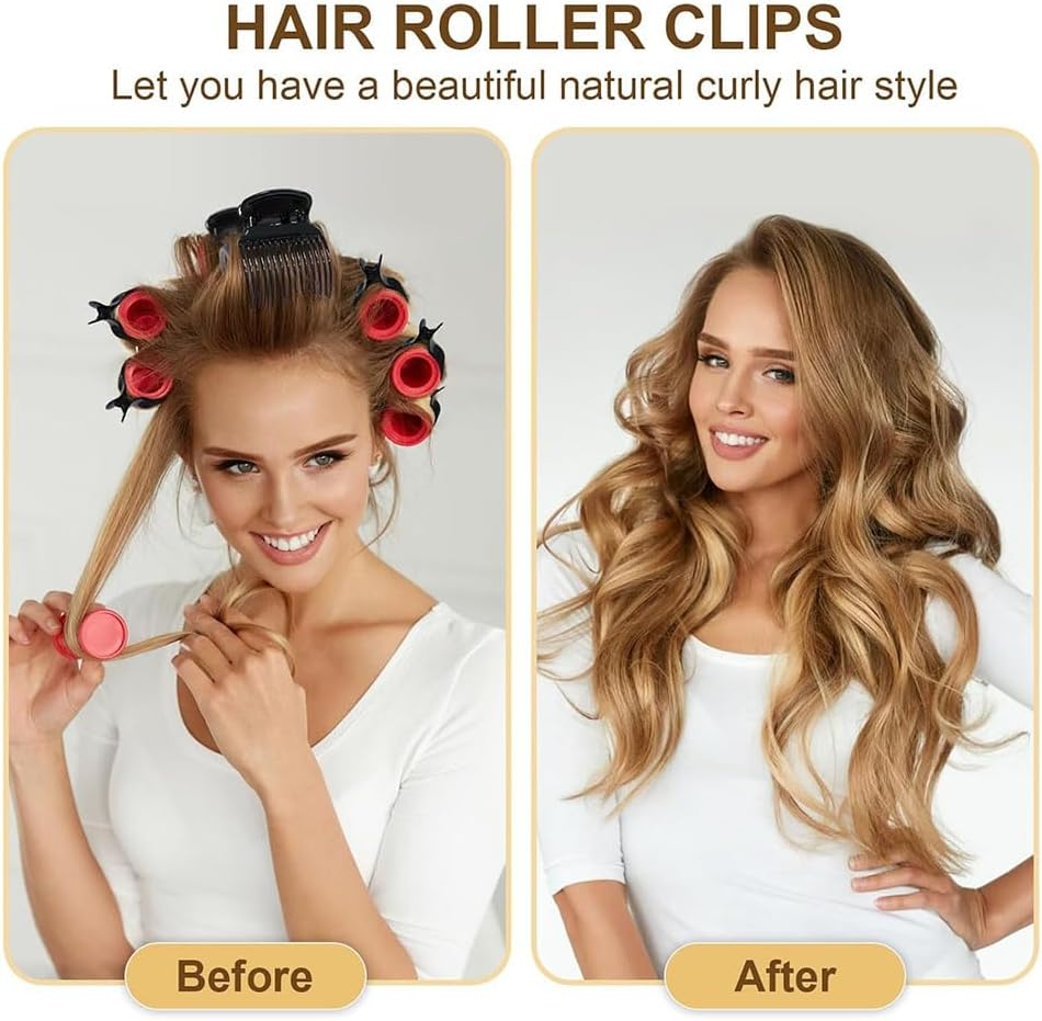 14 Pack Hot Roller Clips for Hair Curler Durable Claw Clip Replacement for Sectioning and Styling, Heat Resistant Hair Accessories for Women and Girls(Black, Universal Fit for Most Curlers)(White, Universal Fit for Most Curlers) - Black image number 2