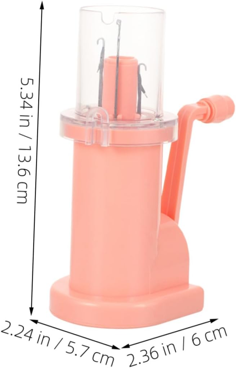Operitacx 2 Set Rope Braiding Machine Hand Spool Knitter Machine Manual Spool Knitter Yarn Winder Tool Pink Metal image number 2