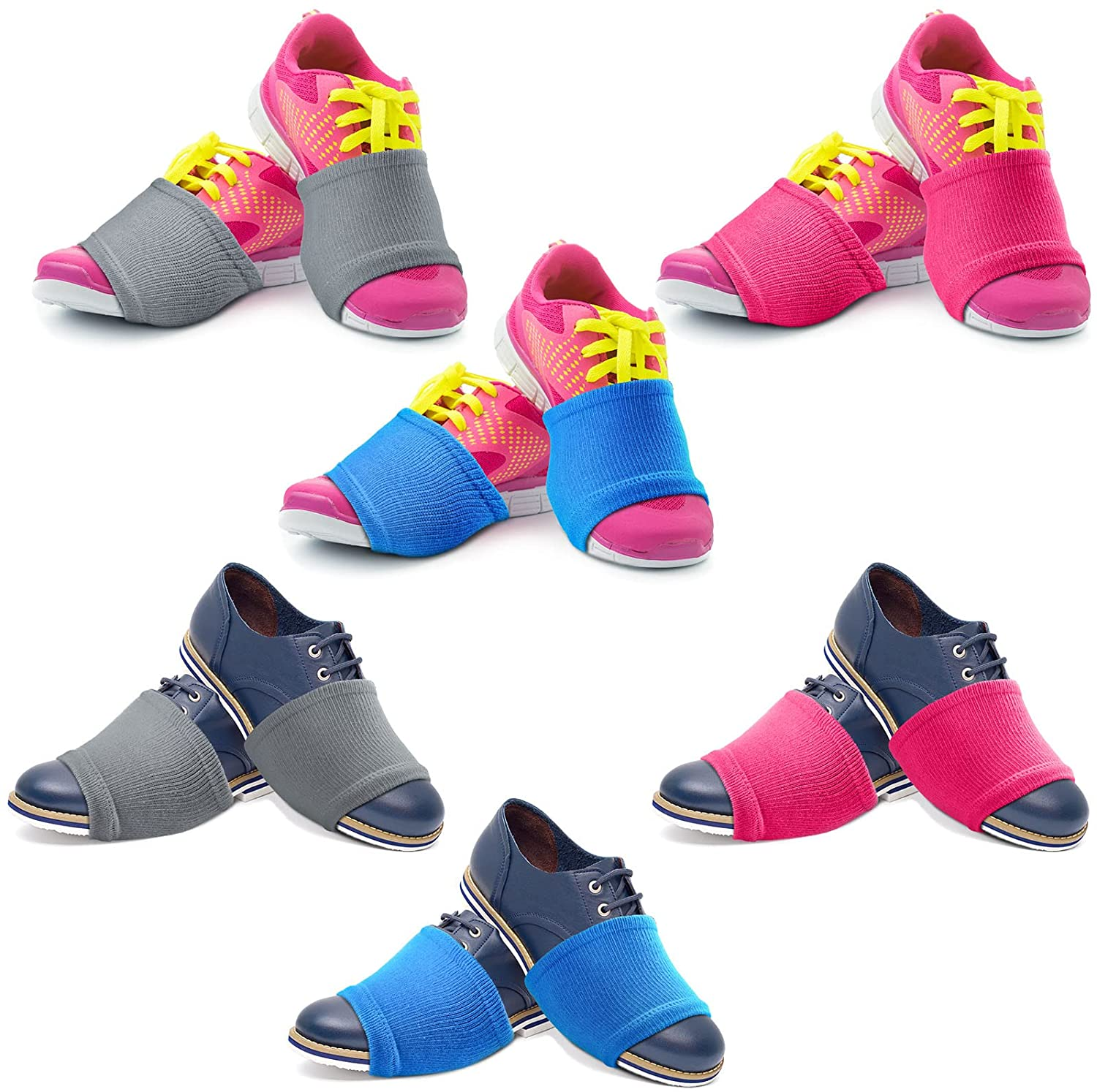 6 Pairs Dance Shoe Socks on Smooth Floors over Sneakers Shoe Cover Dancing Shoe Sliders Ballet Dancers Turning Socks