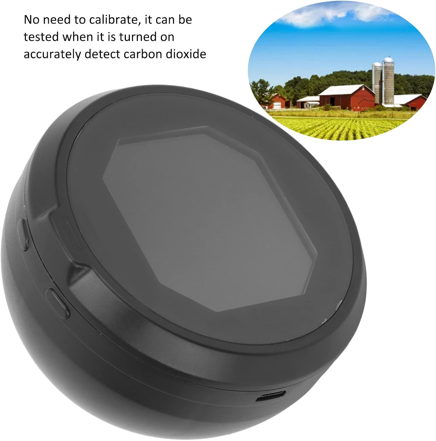 Carbon Dioxide Detector Portable Smart CO₂ Meter for Air Quality Monitoring ABS Material