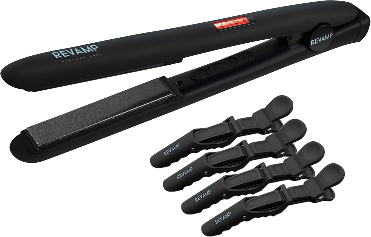 Revamp Cordless Progloss Liberate Shine Hair Straighteners, Compact Ceramic Straighteners with Lithium-Ion Technology for Frizz-Free Hair, Enriched with Progloss Smooth Keratin, Argan and Coconut Oil