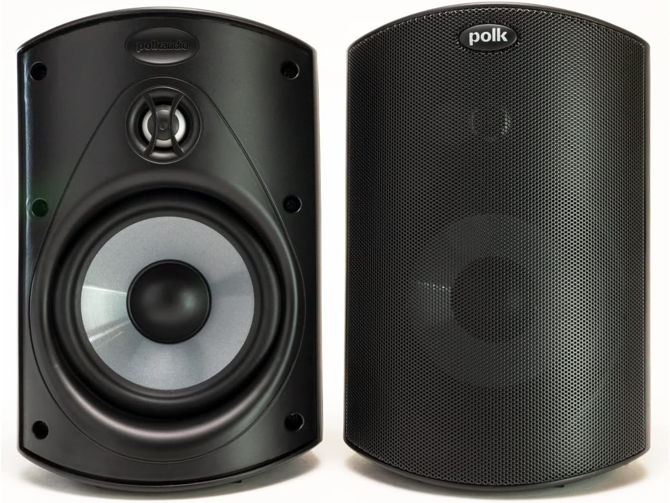 Polk Audio Atrium 4 All-Weather Outdoor Speaker with 4.5" Dynamic Balance Woofer, Compact Design for Powerful Sound and Durable Year-Round Outdoor Performance, 1 Pair, White