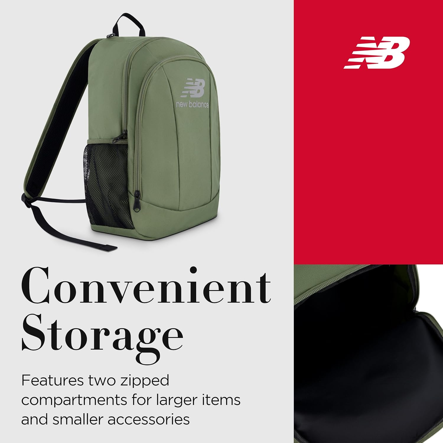 New Balance Laptop Backpack, Commuter Travel Bag for Men and Women - Burgundy image number 7