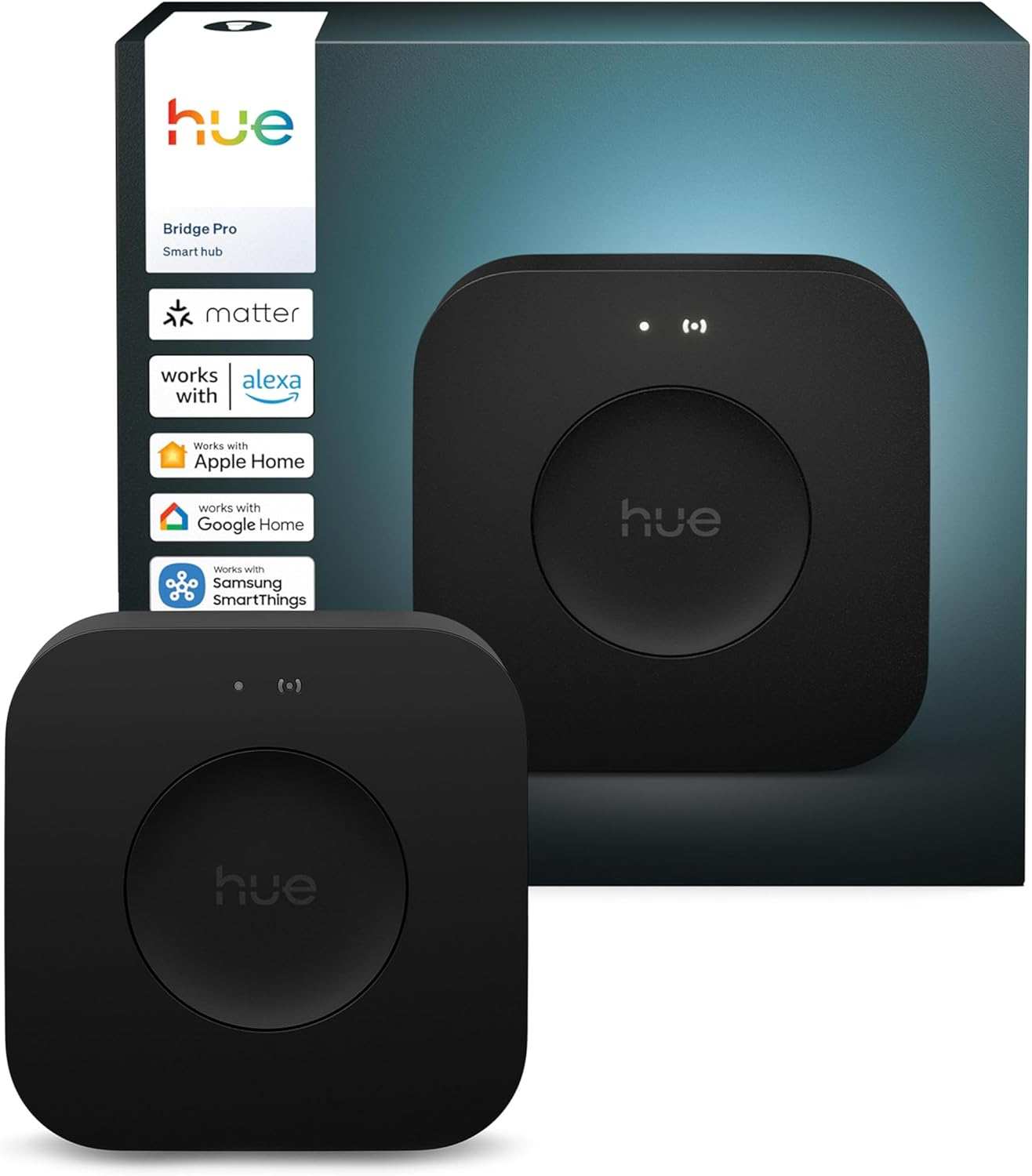 Philips Hue Bridge Pro, Smart Light Hub, Wireless Connection, Advanced Encryption, Supports 150+ Lightings, 50+ Accessories, Compatible with Apple Home, Amazon Alexa, Google Assistant image number 1
