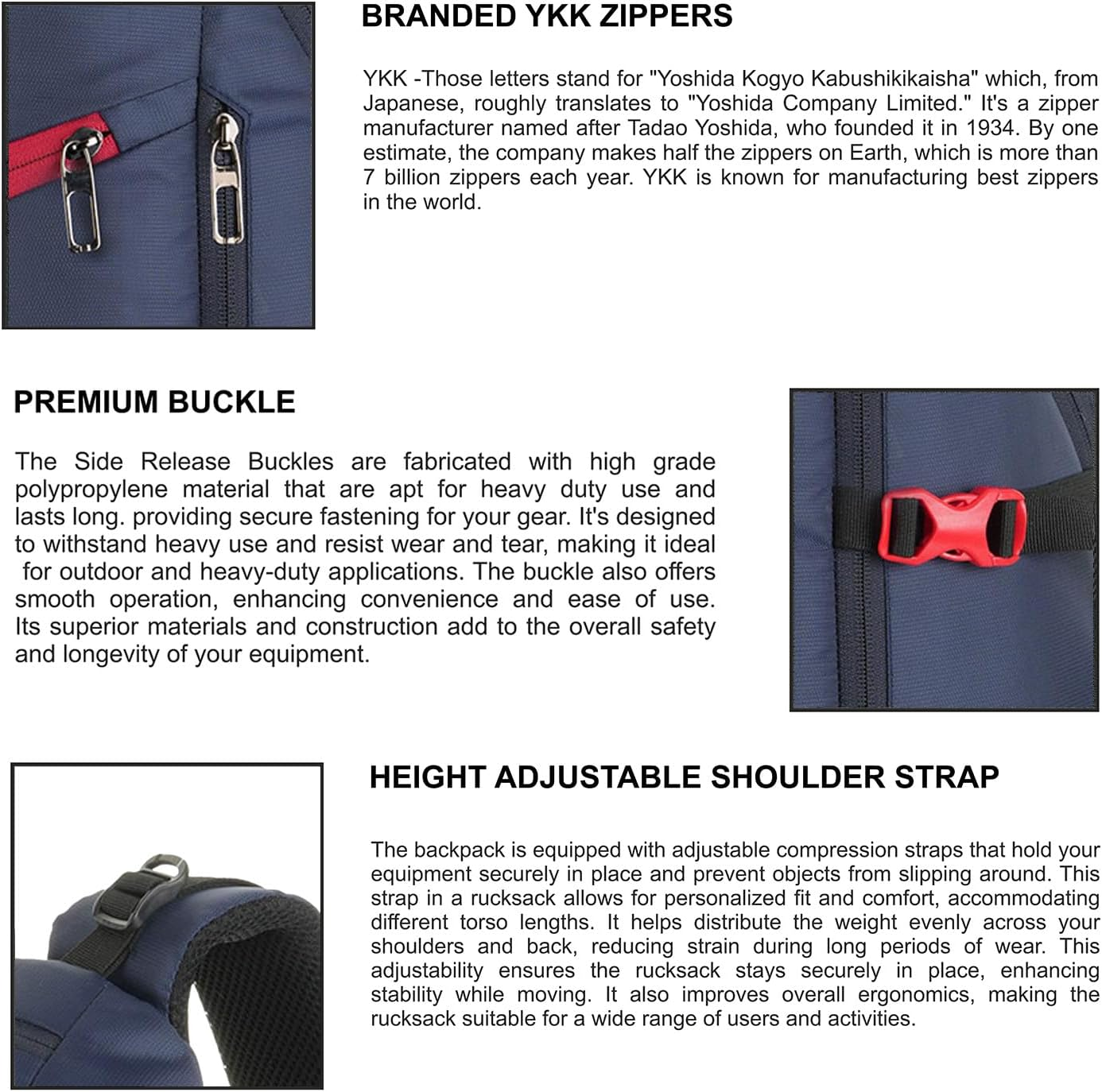 TRAWOC VIPER 40L Travel Backpack for Men and Women, Laptop Backpack with Water Resistant Fabric, Casual Bag Suitable for All Occasions image number 5