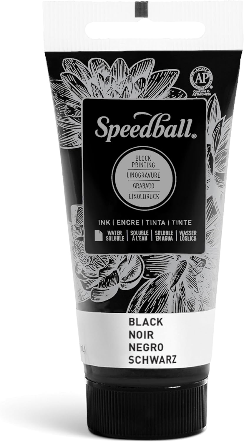 Speedball Water Based Block Printing Ink 37 Ml, Black