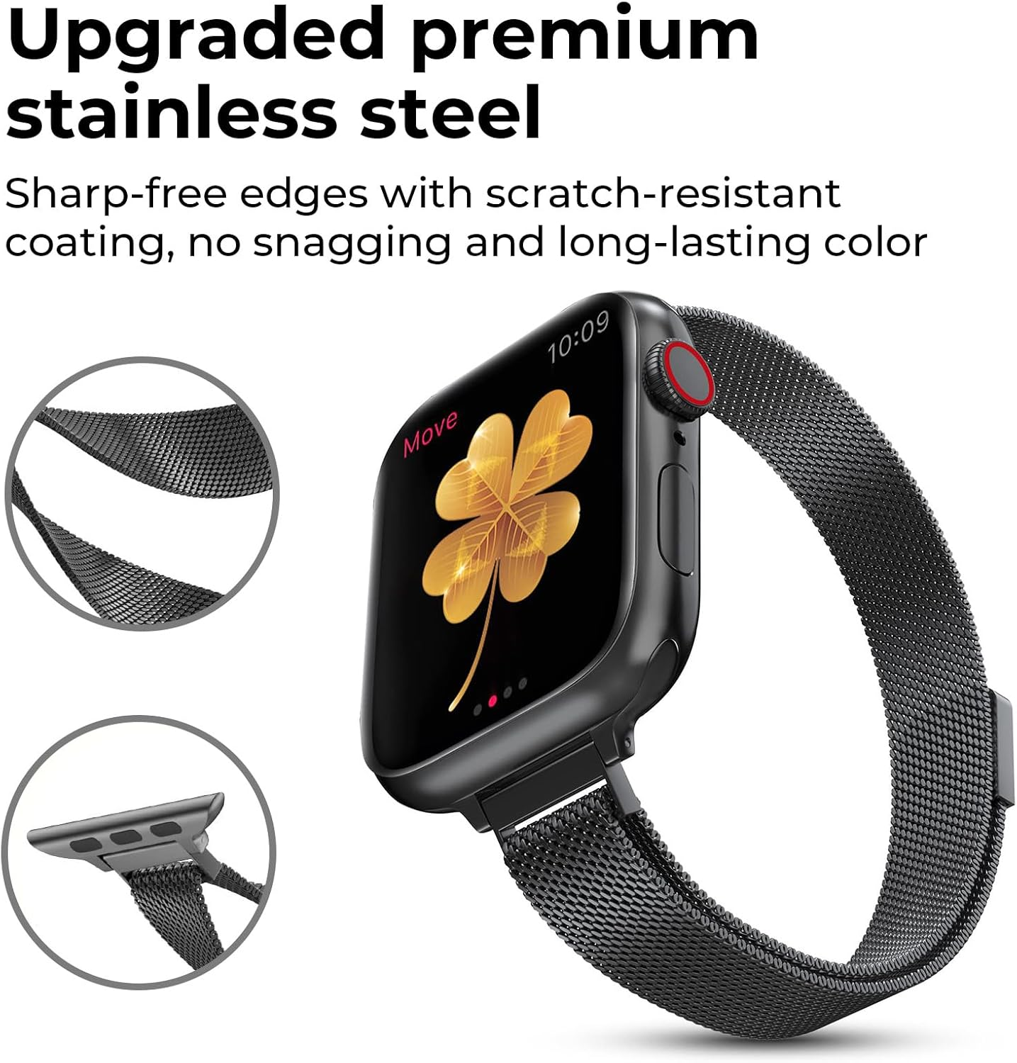 Slim Women Strap Compatible with Apple Watch Band 38Mm 40Mm 41Mm 42Mm 44Mm 45Mm 46Mm 49Mm for Women,Milanese Loop Steel Wristbands for Iwatch Ultra3/2/1 SE3/2/1 Series 11/10/9/8/7/6/5/4/3/2/1 image number 2