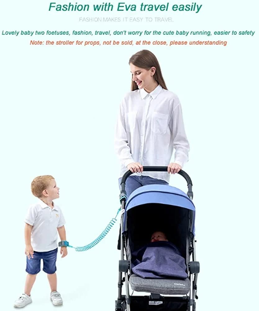 1Pcs anti Lost Wrist Link Safety for Toddlers Baby anti Loop Hand Belt Harness Toddler Leash 2M Children Outdoor Safety Hook (Green) image number 2