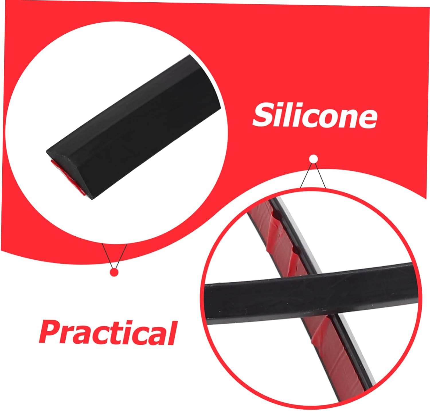 CANIGHT Water Retaining Strip Draft Stopper Adhesive Tape Shower Floor Barrier for Shower 2 Pack image number 3