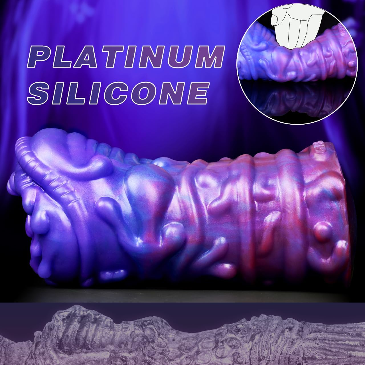 GEEBA Unidentifed Beast Beauty Fantasy Masturbator,Silicone Made Adult Sex Toys,Textured and Ribbed Tunnel Stroker for Masturbation Pleasure image number 3