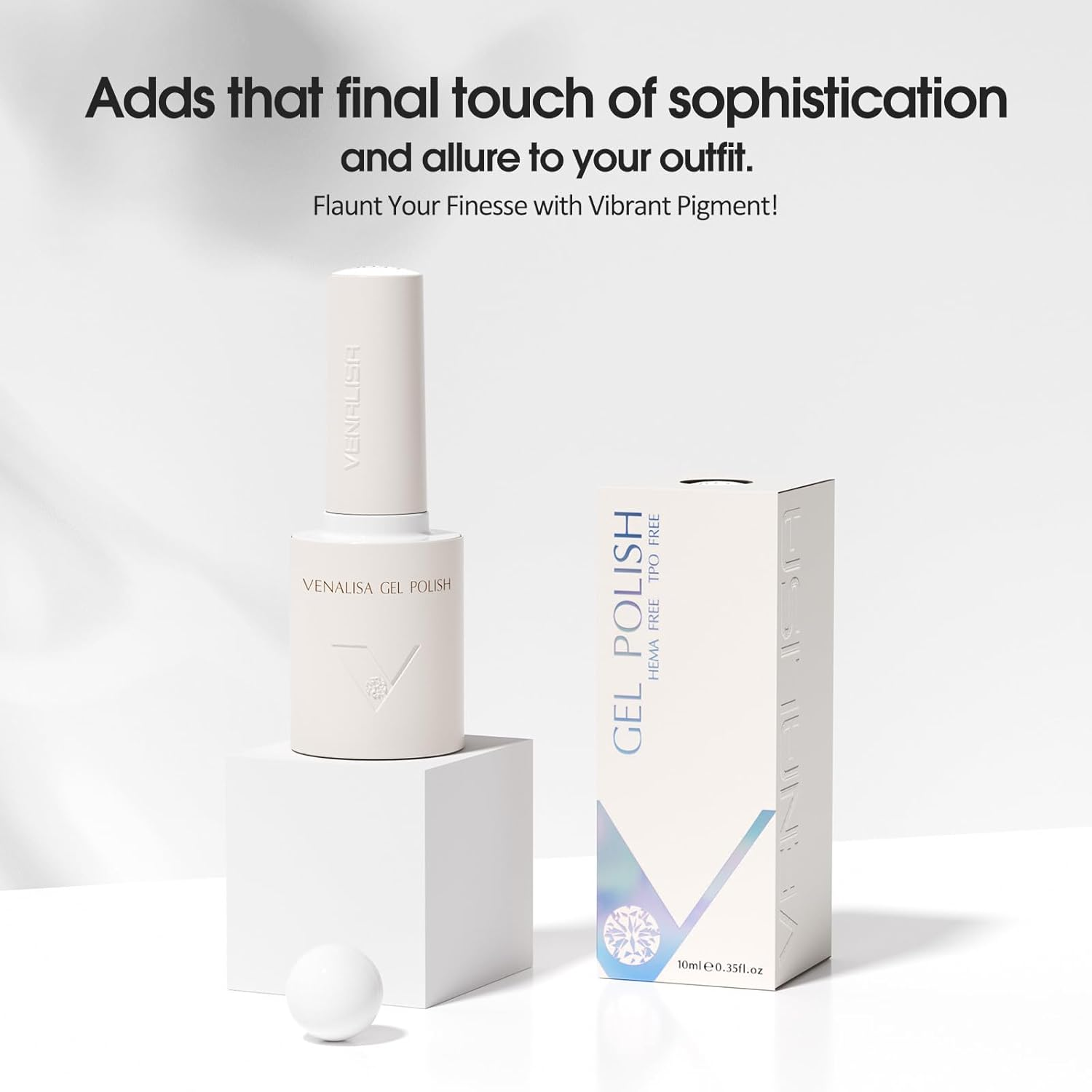 VENALISA Milky White Gel Nail Polish 1 Pcs 10ML Soak off UV Gel Salon Manicure DIY at Home image number 1