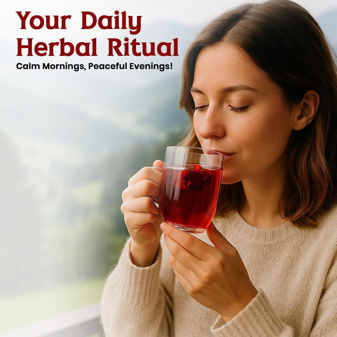 Zyanna 100% Natural Loose Leaf Hibiscus Tea, Dried Hibiscus Flower for Tea Petals, Caffeine-Free, Refreshing Tart Flavor (20 Teabags) image number 4