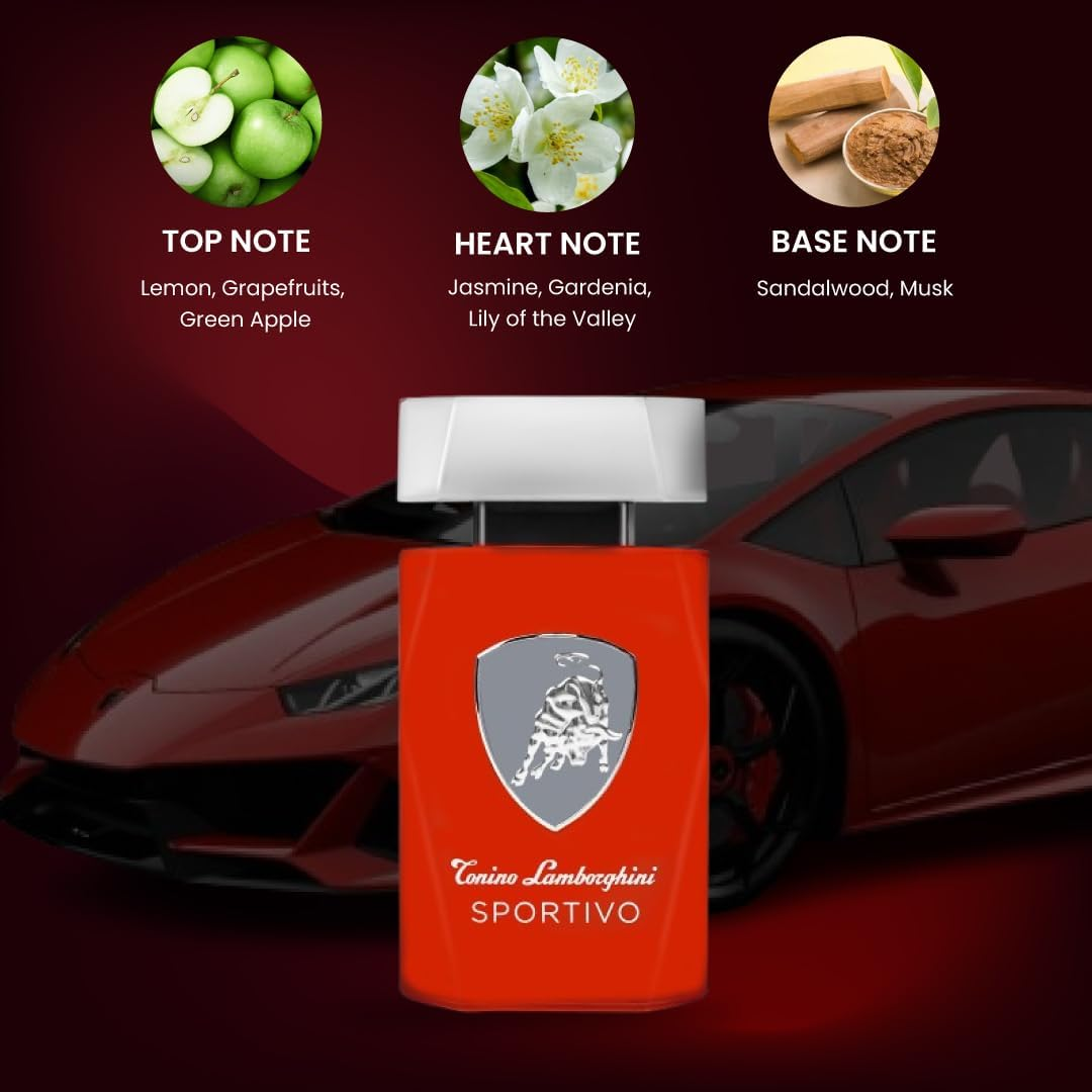 Lamborghini Sportivo 125Ml Eau De Toilette, 0.5 Kg image number 2
