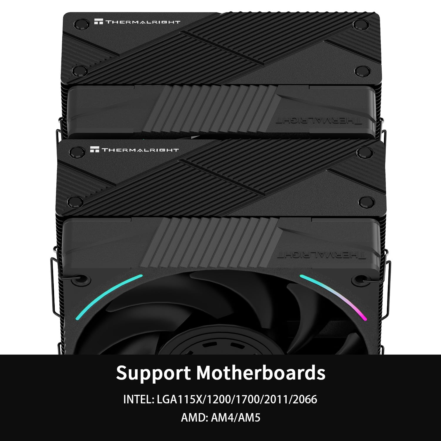 Thermalright Phantom Spirit 120 EVO CPU Air Cooler, 7 Heat Pipes CPU Cooler,Dual 120Mm PWM Fans,Aghp 4.0 Technilogy,For AM4/ Am5/Intel LGA1851/1700/1150/1151/1200/2011,CPU Cooler-Black image number 1