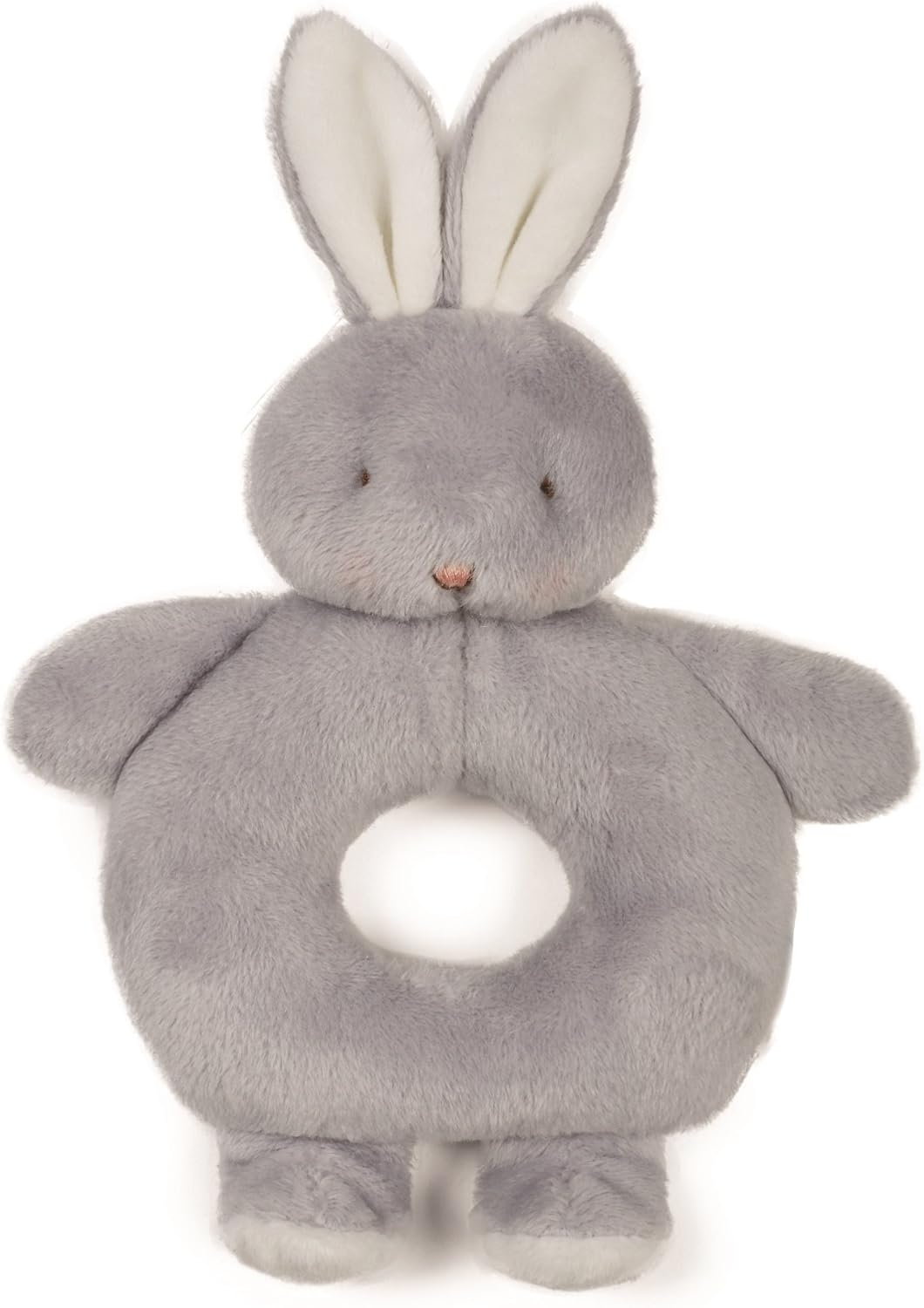 Bunnies by the Bay - Ring Rattle Grady Bunny Stuffed Plush Toy, 15 X 14 X 5Cm