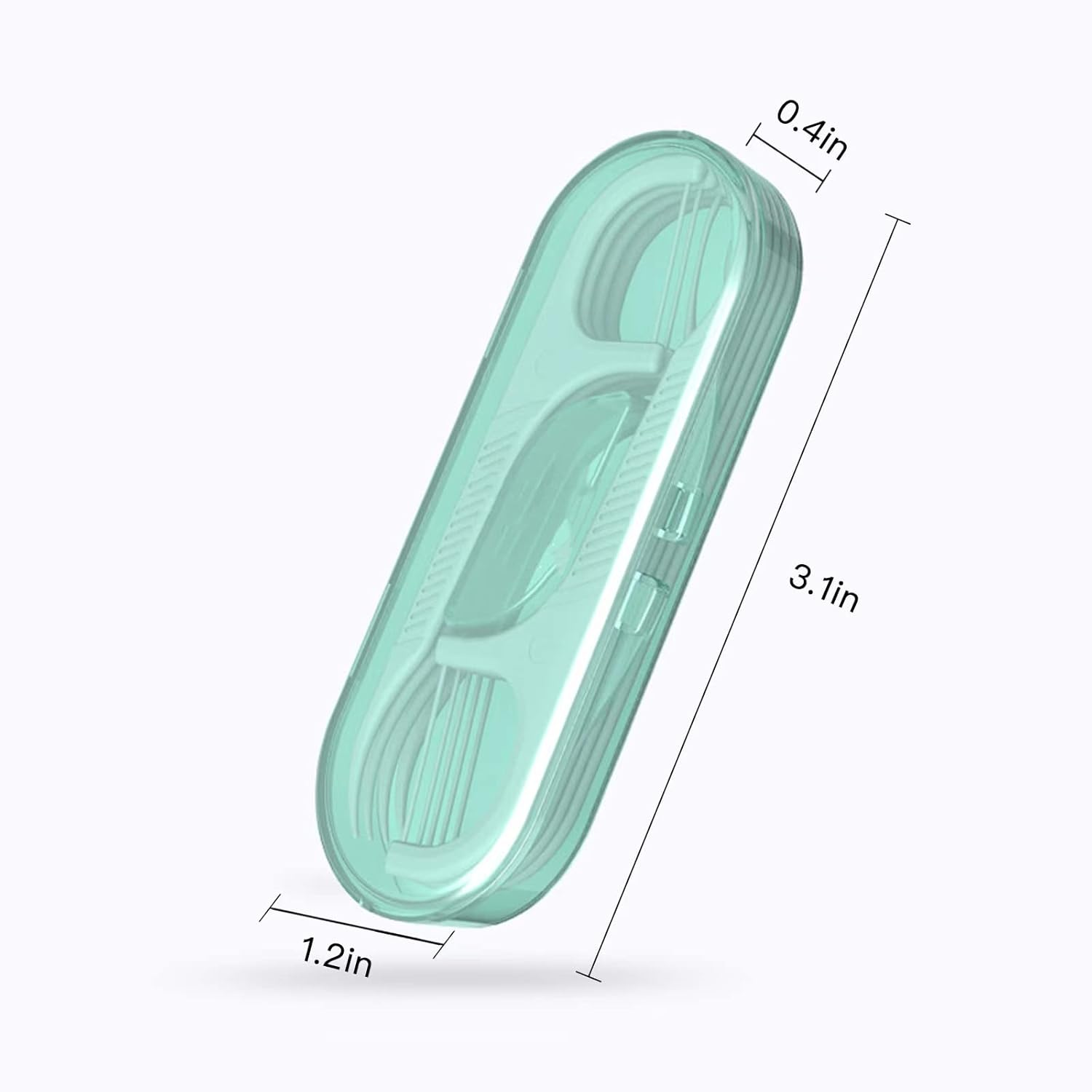 AOCEAN Dental Floss Picks - Travel Floss with Toothpicks - Professional Threader Flossers with 4 Storage Cases - Ideal for Family Hotel and High-Toughness Travel (40Pcs) - Mix image number 3