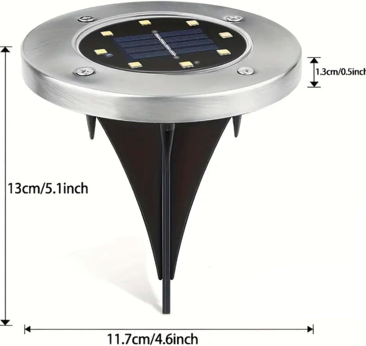 Solarx Pack of 12 Garden Lights Solar Powered, IP65 Waterproof Disk Lights, LED Solar Pathway Lights Outdoor, Solar Ground Lights for House, Walkways, Patio and Landscape Lighting (Warm White)
