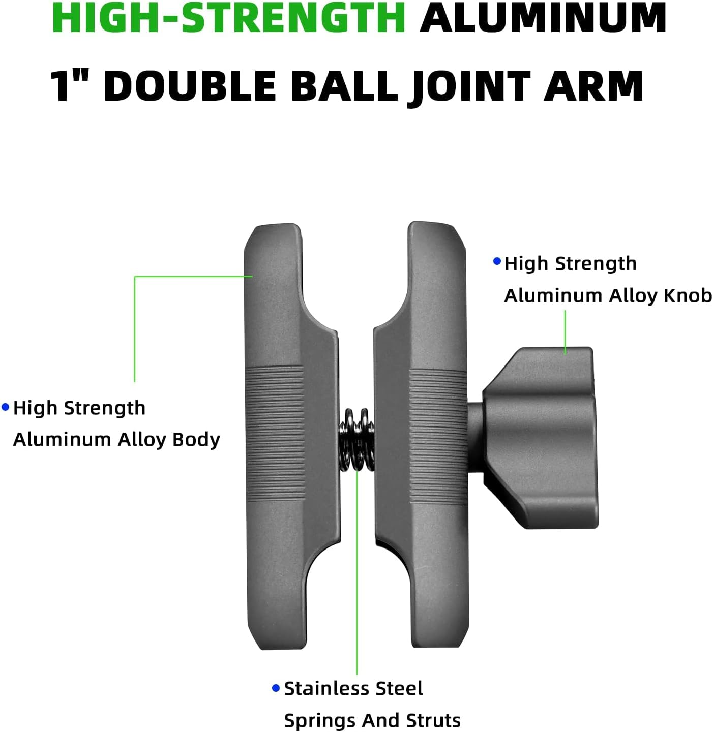 FANAUE Double Socket Arm Compatible with B Size 1" Ball Components for RAM Mounts (Short Arm) image number 5
