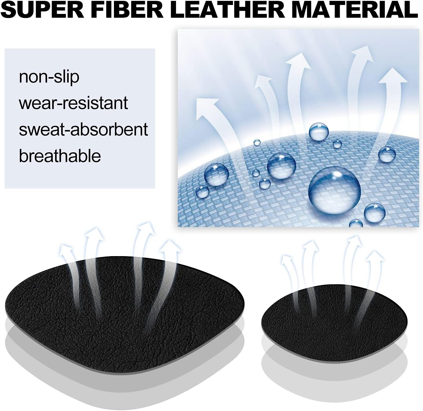 Shoe Hole Repair Patch, Self-Adhesive Sneaker Heel Repair Patch, Black, One Size image number 3