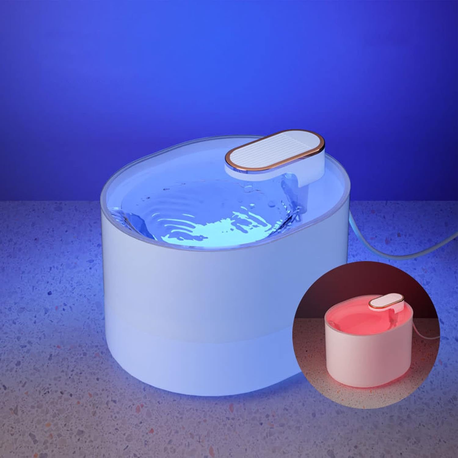 Pet Water Fountain, Automatic Large Capacity Quiet Enhanced Electric Core Pet Smart Water Dispenser, Automatic Cat Water Dispenser Pet Fountain for Pet Cat Dog(White) image number 1