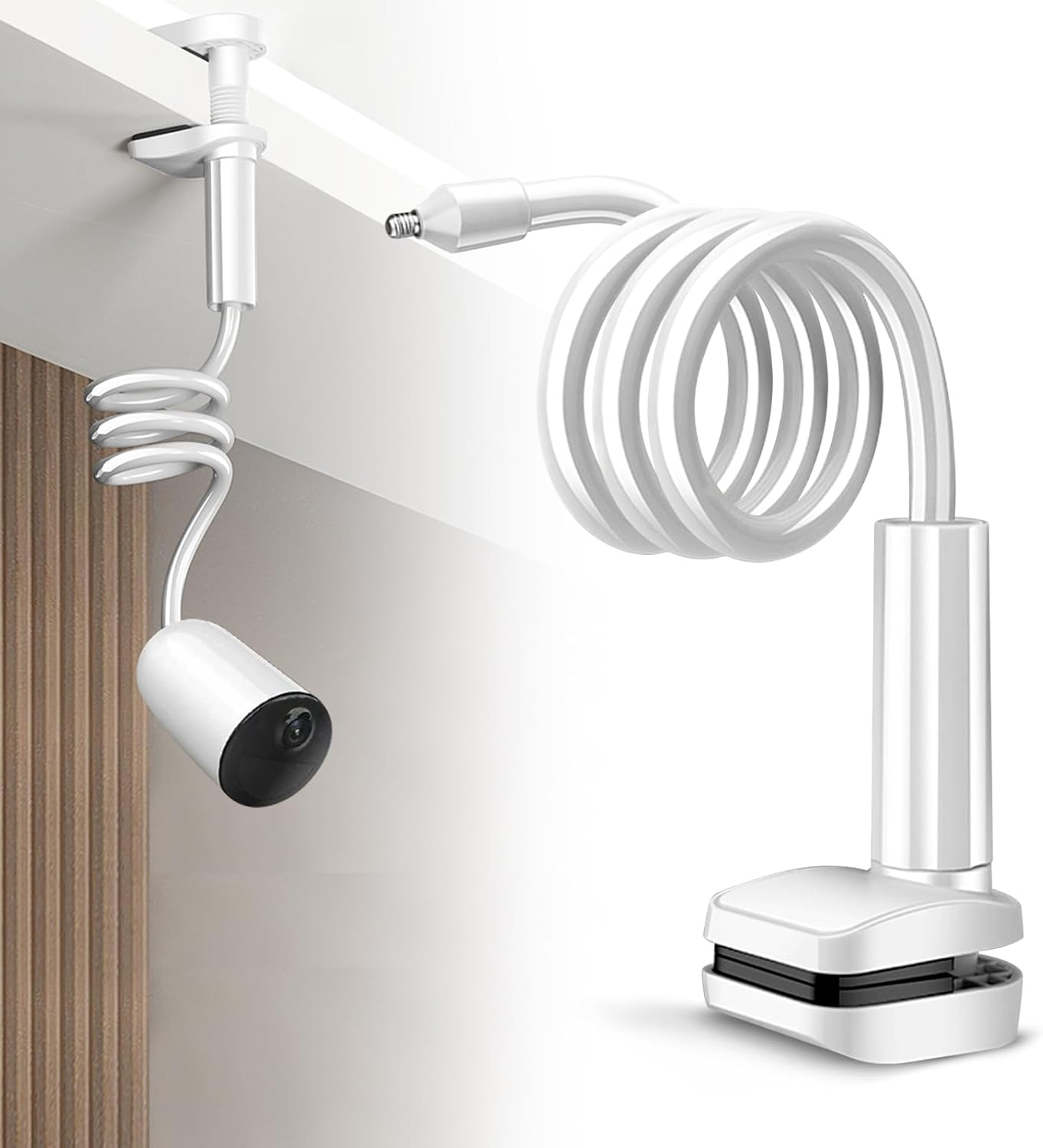 Baby Monitor Holder,1.1M Baby Monitor Camera Stand,Baby Camera Mount,No Drilling Required,Universal Adjustable Gooseneck Mount,Compatible with Arlo,Hello Baby & Most Monitor Cameras with 1/4 Screw image number 2