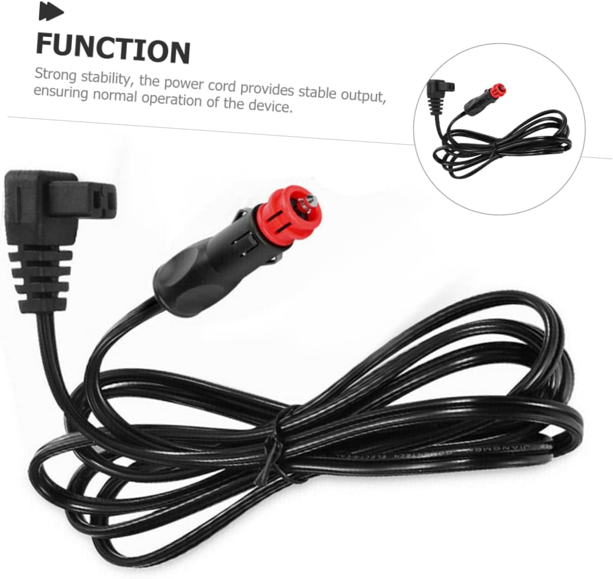 PRETYZOOM Car Mini Fridge Power Cable Strip of Power Extension Cord for Vehicle Refrigerators Design Compatible Car Coolers and Lighters image number 2