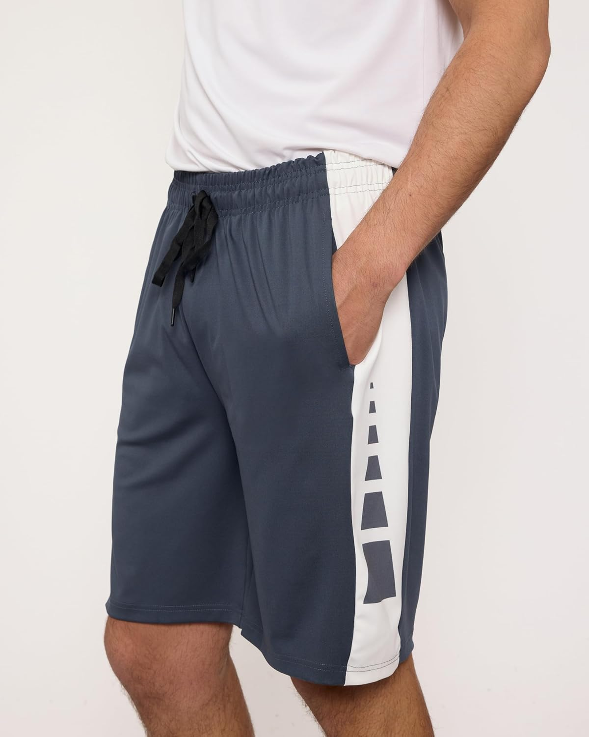 Real Essentials 5 Pack: Men'S Dry-Fit Sweat Resistant Active Athletic Performance Shorts image number 6
