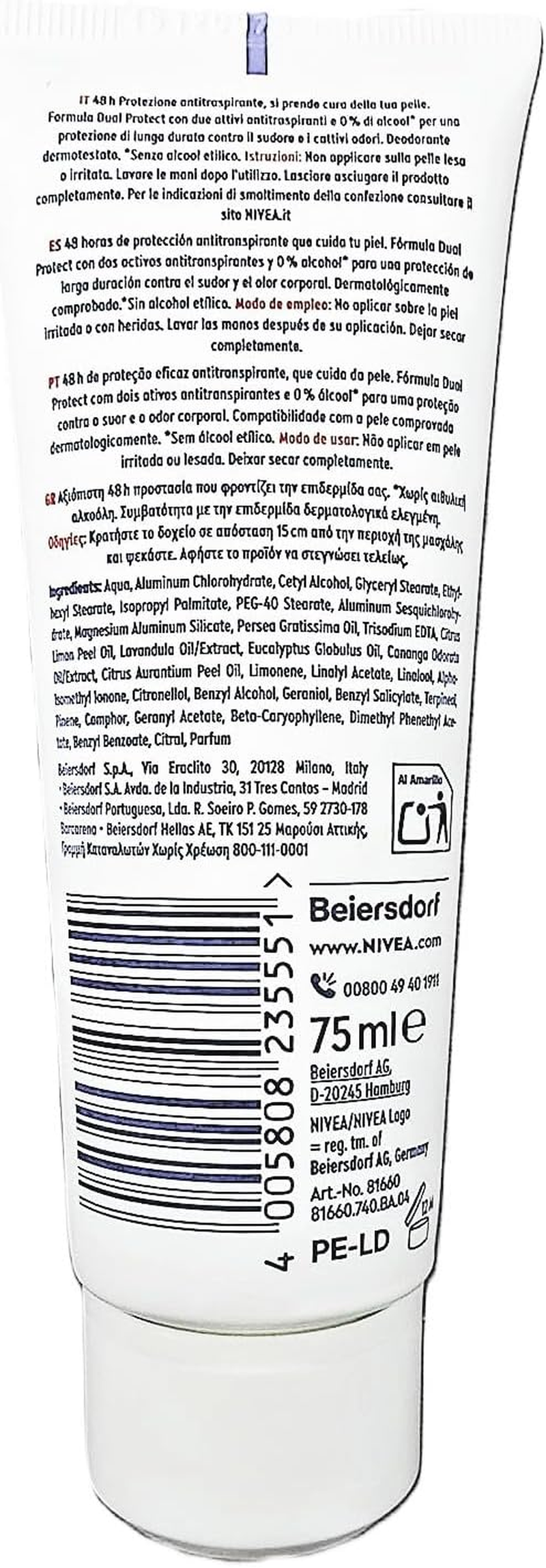 NIVEA Dry Comfort plus Cream Body Deodorant Pack of 6 image number 3